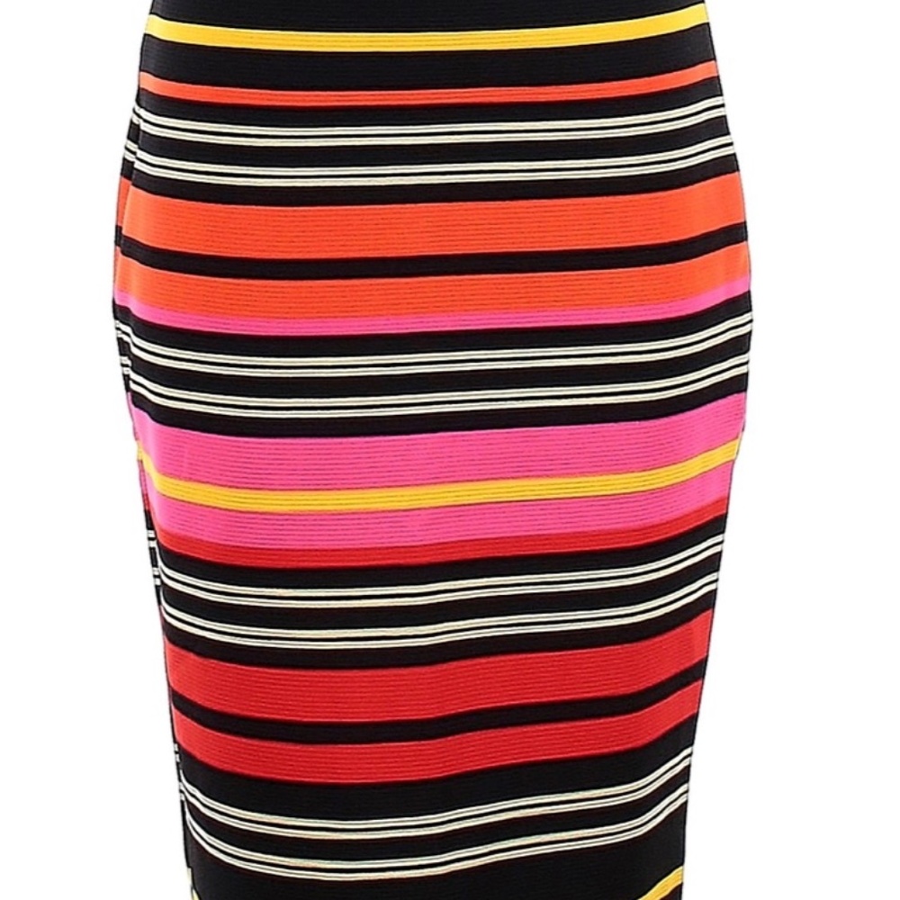 Striped Colourful Pencil Skirt